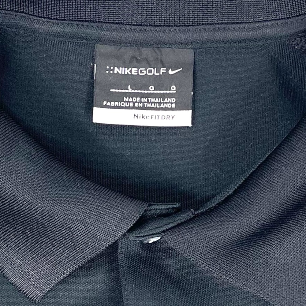 Nike Golf Men’s Black Fit Dry Short Sleeve Polo Shirt size L - Picture 7 of 8